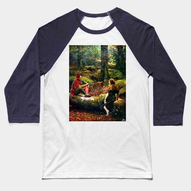 In the Forest of Arden - John Collier Baseball T-Shirt by forgottenbeauty
